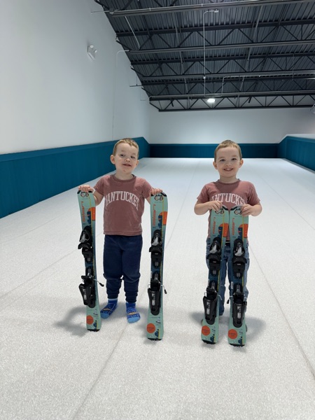 Small group ski training session at Shredder Chicago