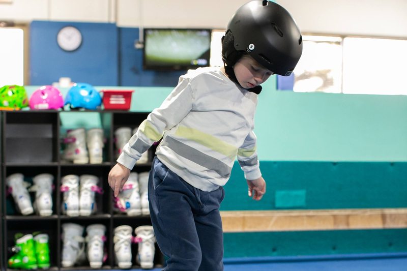 Child skiing confidently at Shredder Richardson